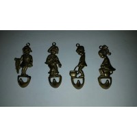 Vintage set of Brass Hooks - Made In Italy- rare to find set of 4   183351062428